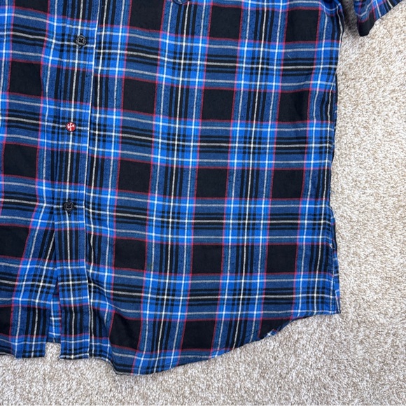 Marc Ecko Blue and Black Casual Button Down Shirt Men’s Size XL Short Sleeve - Picture 5 of 13